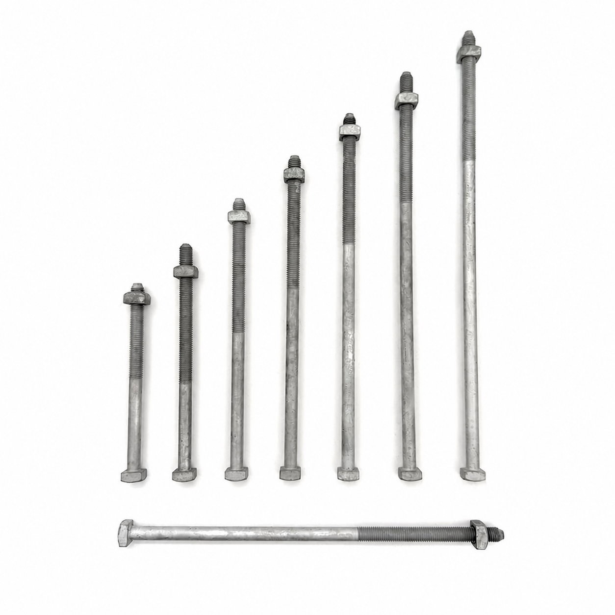 7/8'' Square Head Machine Bolt | 25,400 lbs Tensile | IEEE C135.1 & CSA C83 | Poleline Hardware