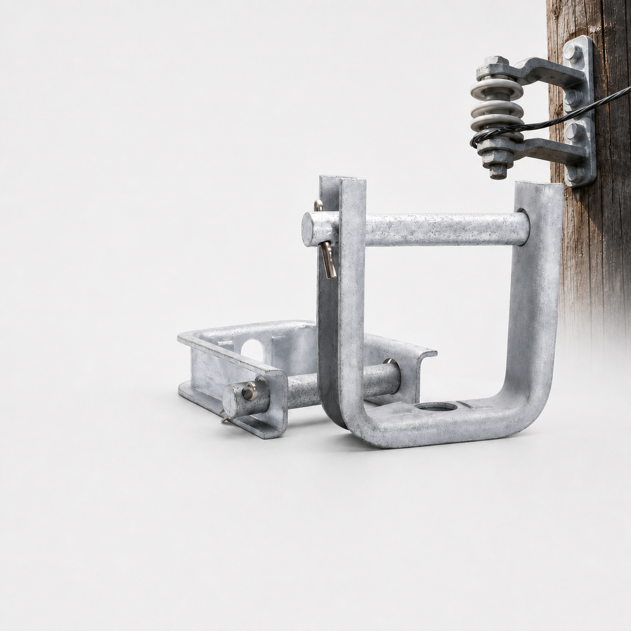 Heavy Duty Spool Insulator Clevis HDG | Utility Pole Attachment