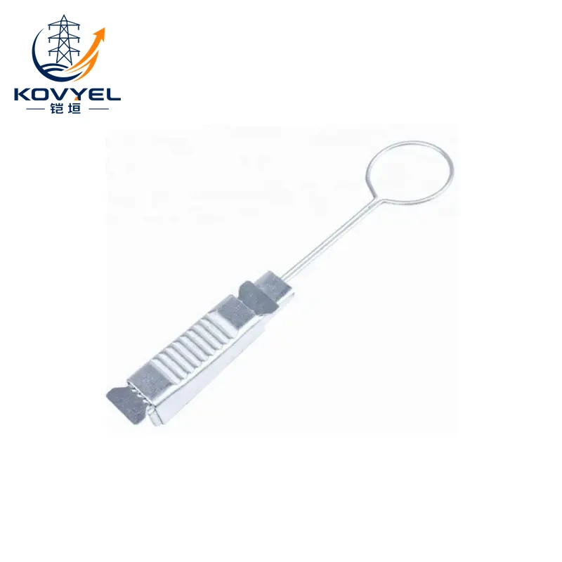 Drop wire anchoring clamps
