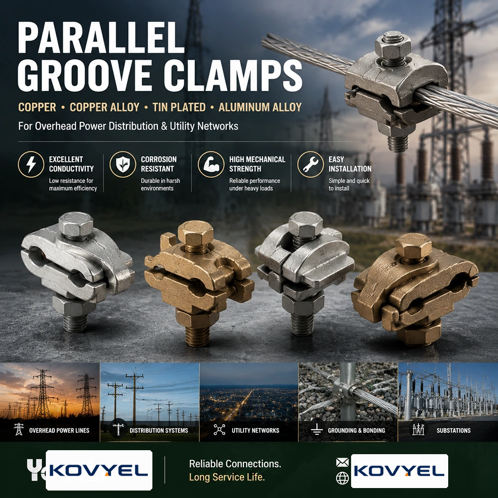 Copper Bronze/Aluminium Parallel Groove Clamps For Grounding & Bonding System - product image 2