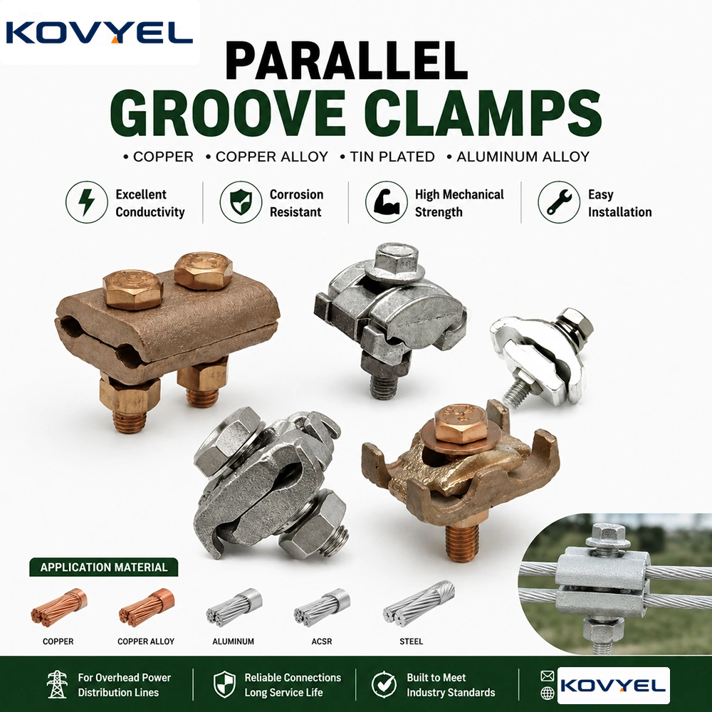Copper Bronze/Aluminium Parallel Groove Clamps For Grounding & Bonding System - product image 3