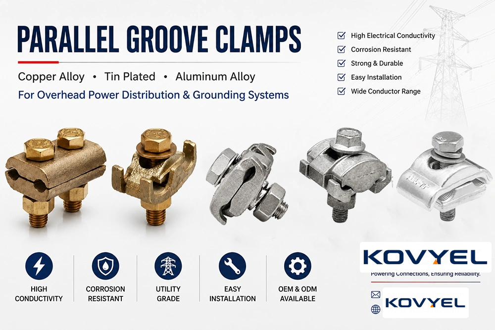 Universal Copper & Aluminum Parallel Groove Clamp | Electrical Cable Connector Clamps - product image 3