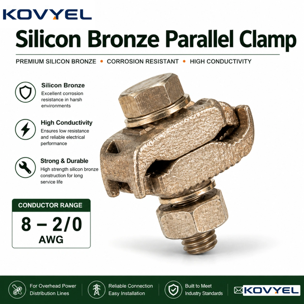 Universal Copper & Aluminum Parallel Groove Clamp | Electrical Cable Connector Clamps - product image 4