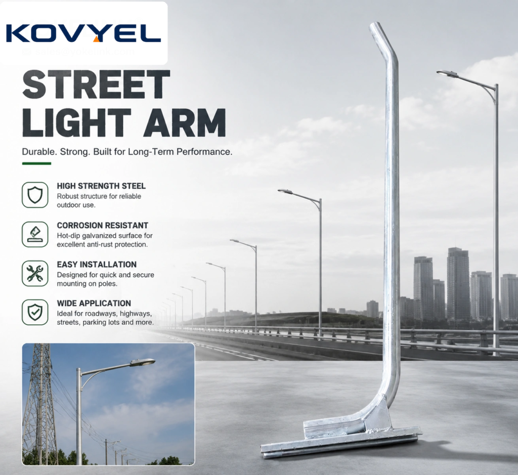 Street Light Arm | Hot Dip Galvanized Road Lighting Arm Support Bracket - product image 4