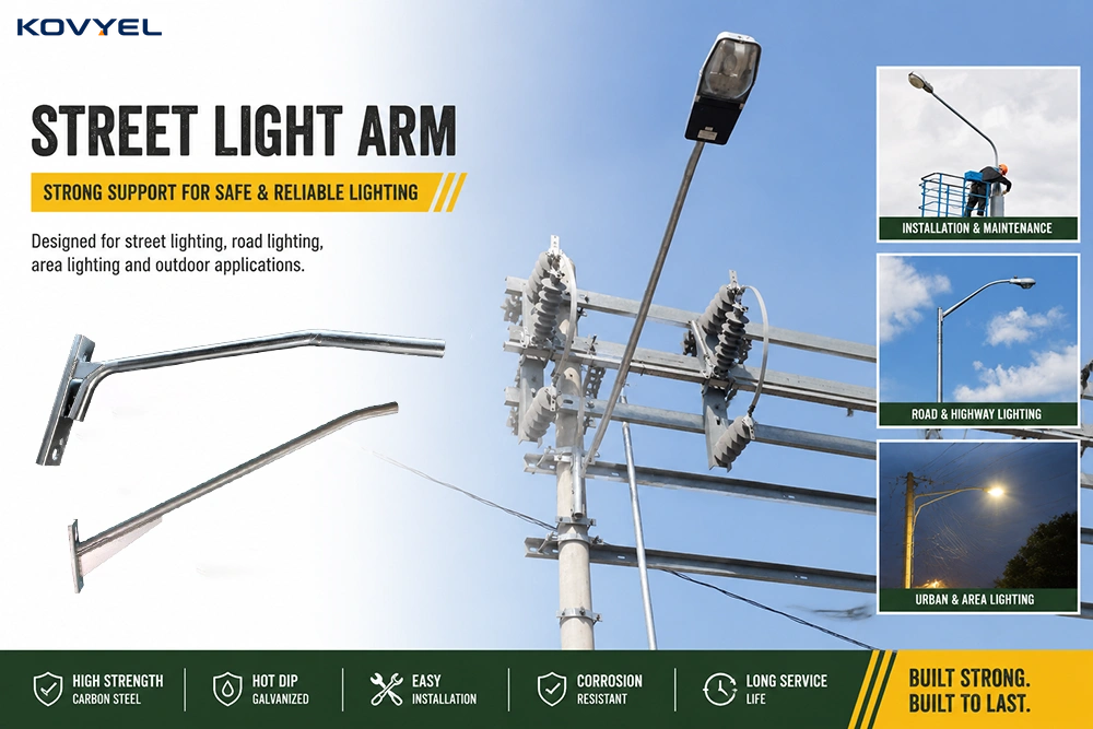Street Light Arm | Hot Dip Galvanized Road Lighting Arm Support Bracket - product image 5