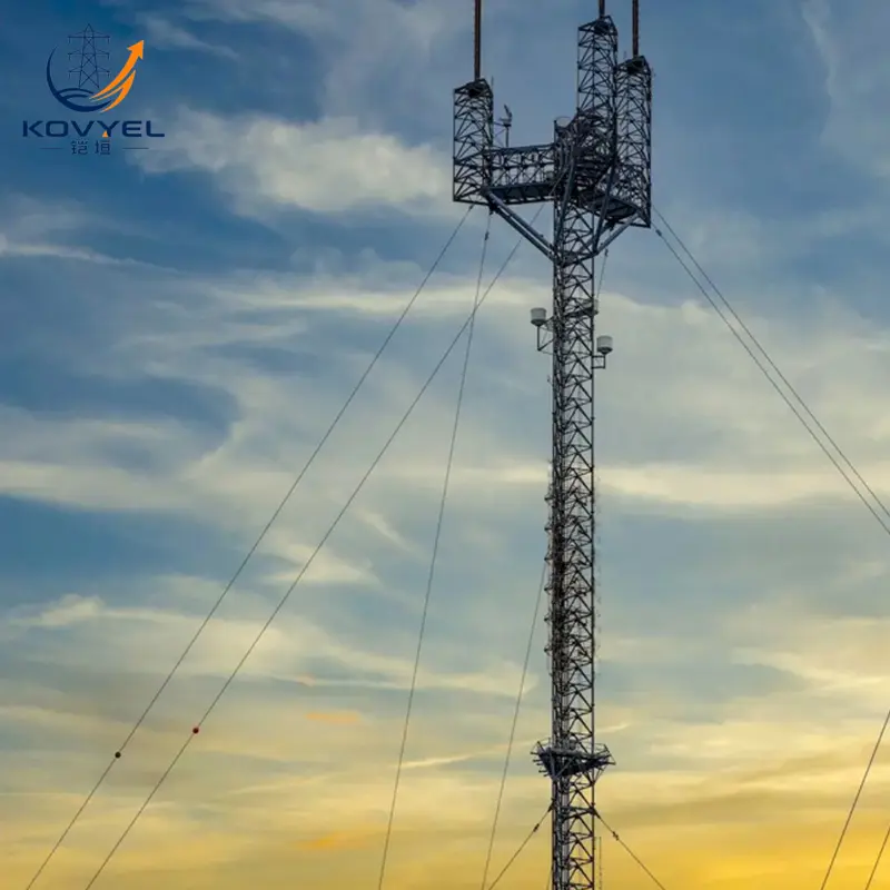Guyed Power and Telecom Transmission Tower