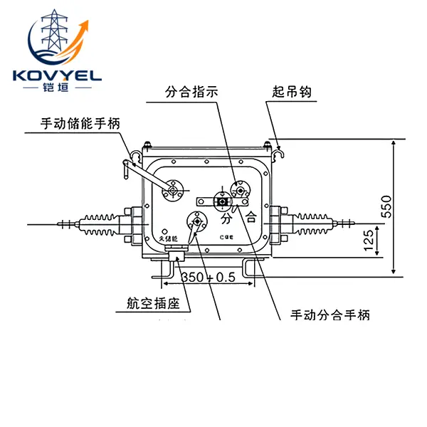 ZW20-12 Outdoor High-Voltage Vacuum Circuit Breaker - product image 3