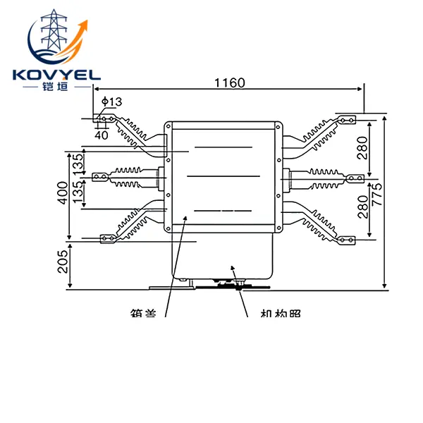 ZW20-12 Outdoor High-Voltage Vacuum Circuit Breaker - product image 5