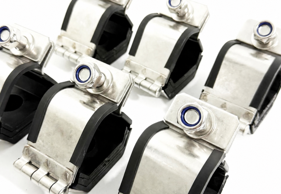 IEC 61914 Trefoil Stainless Steel Cable Cleats for Short Circuit Protection with Bolts and nuts