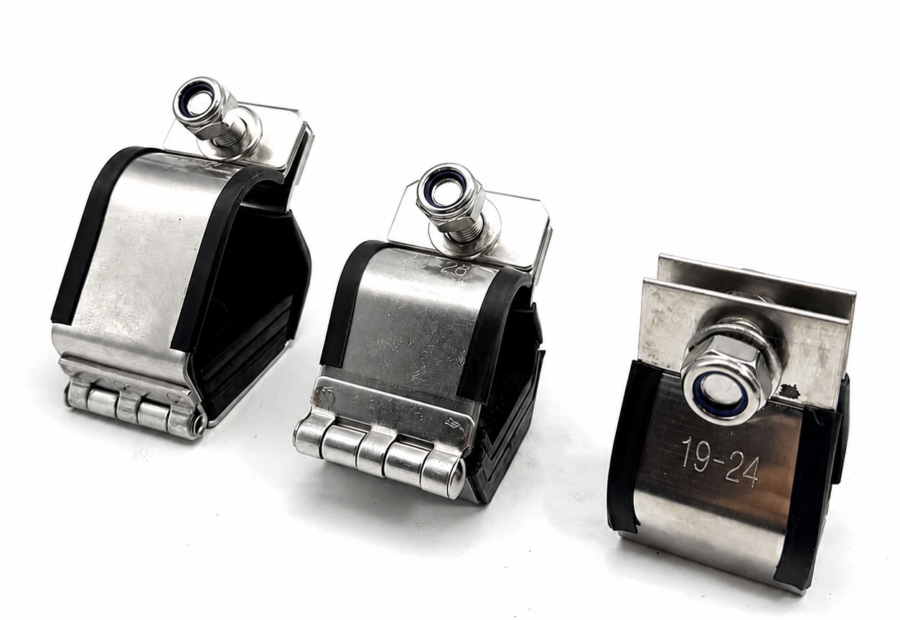 Power Distribution Cable Cleats Low Fume Smoke With M12 Bolt