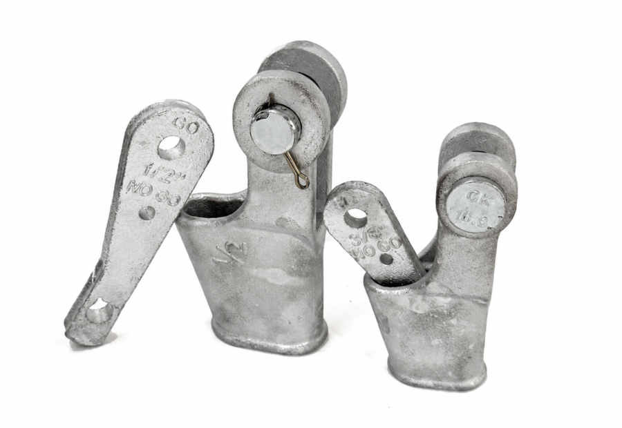Cast Steel 1/2” 3/8” Wire Rope Open Wedge Socket Galvanized
