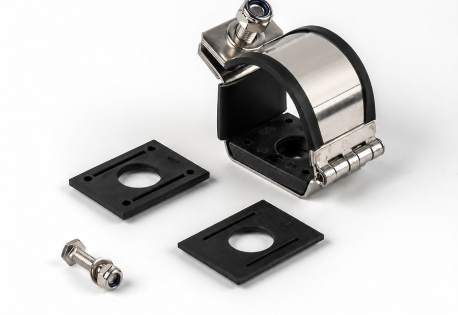T-3035 Low Smoke Trefoil Cable Cleats for 30-35mm Cable With M8 Bolt