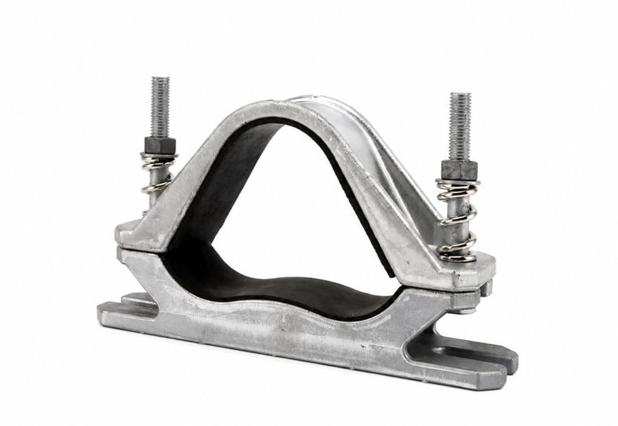 Trefoil Double Bolt PVC Aluminium Cable Cleats 15mm to 155mm