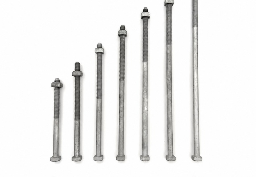 7/8” Square Head Machine Bolt | 25,400 lbs Tensile | IEEE C135.1 & CSA C83 | Poleline Hardware