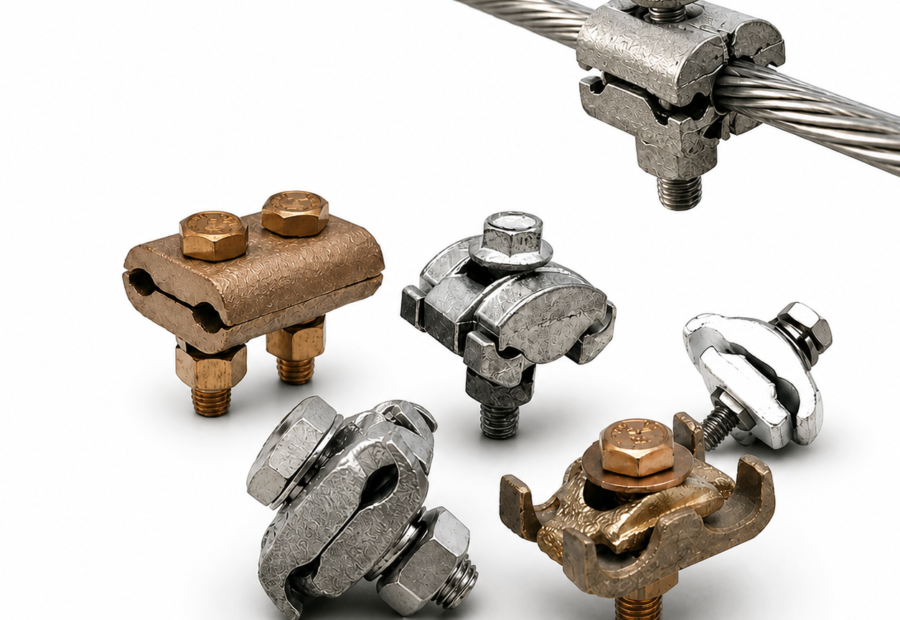 Tin Plated Copper Parallel Groove Clamp, 8-2/0 AWG Aluminum/Stranded Copper Conductor