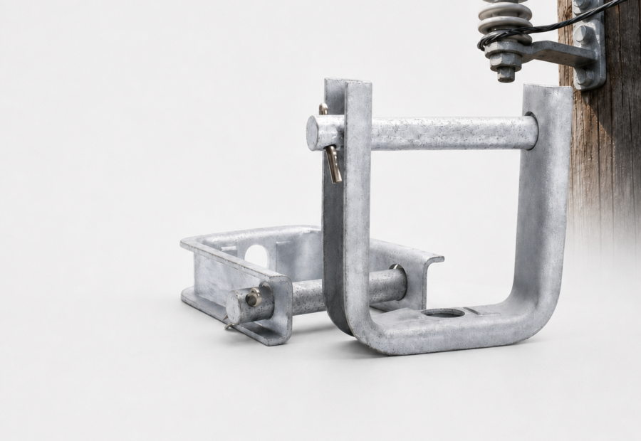 Heavy Duty Spool Insulator Clevis HDG | Utility Pole Attachment