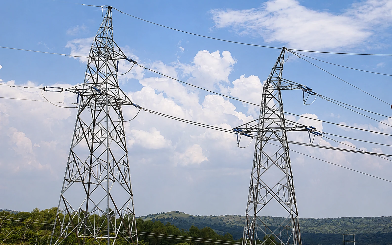 110kV lattice transmission towers in Rwanda