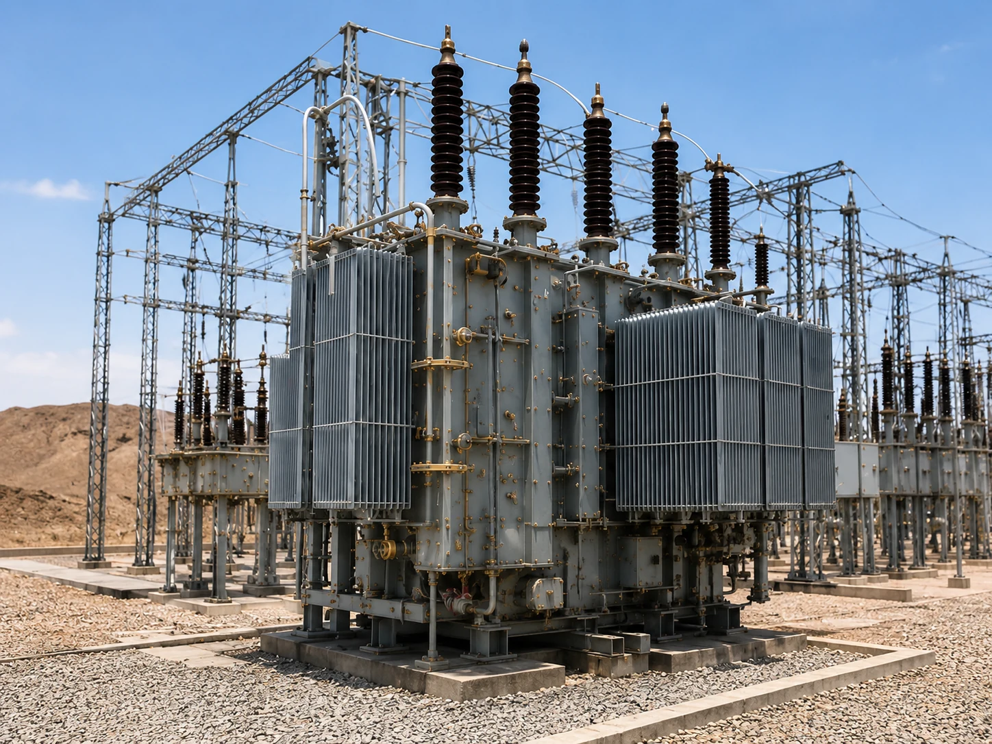 Outdoor transformer and substation equipment project scenario