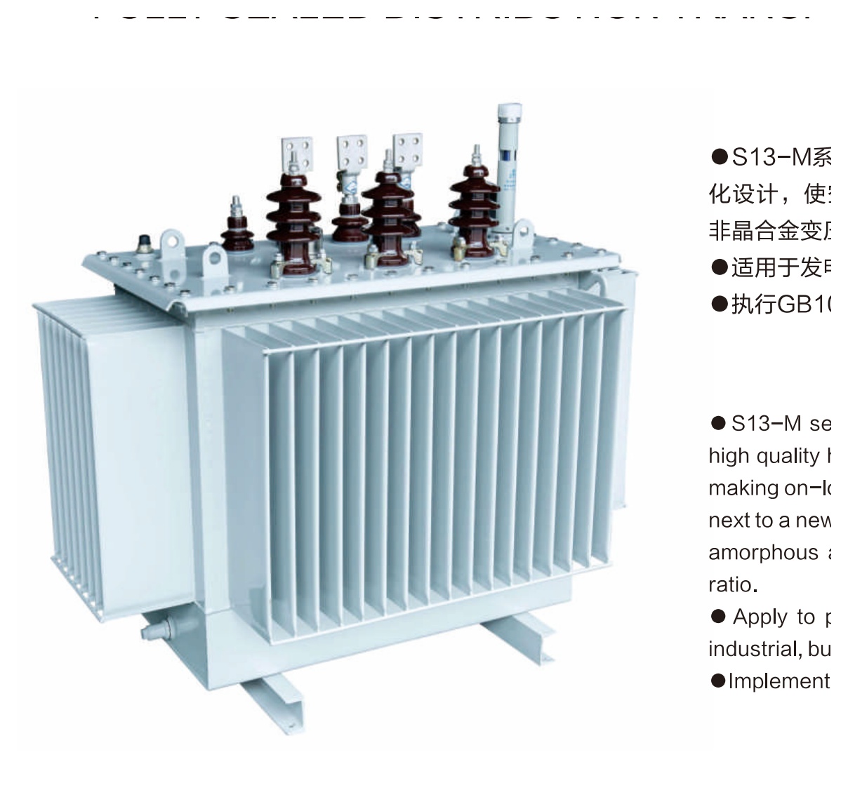 10 kV S13-M Fully Sealed Distribution Transformer
