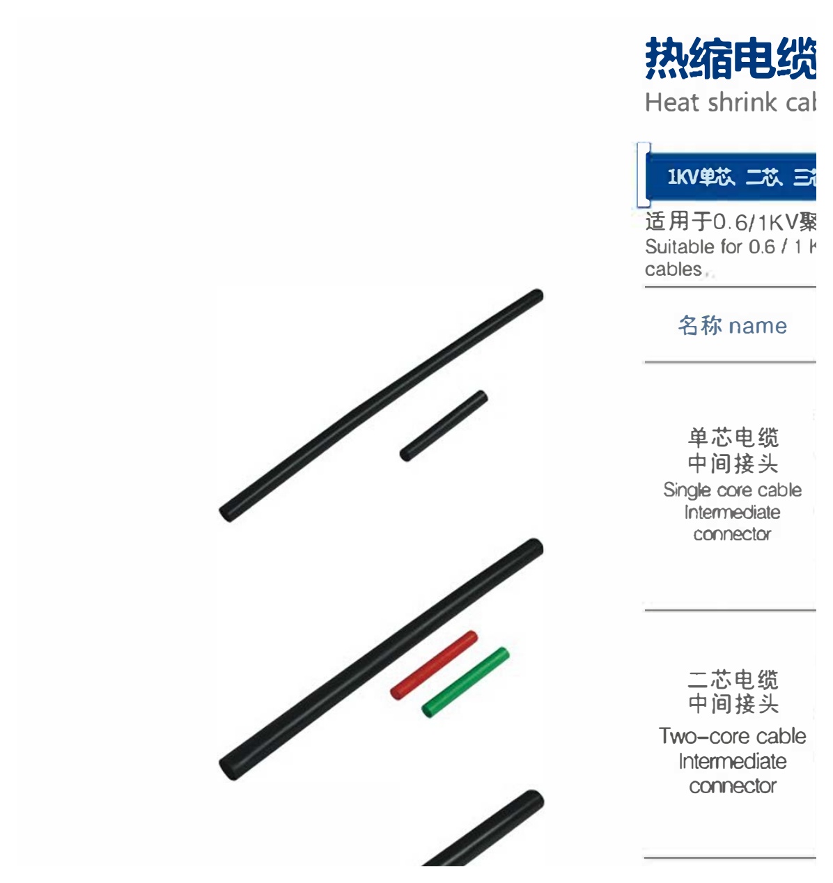 1 kV Heat-Shrink Cable Joints