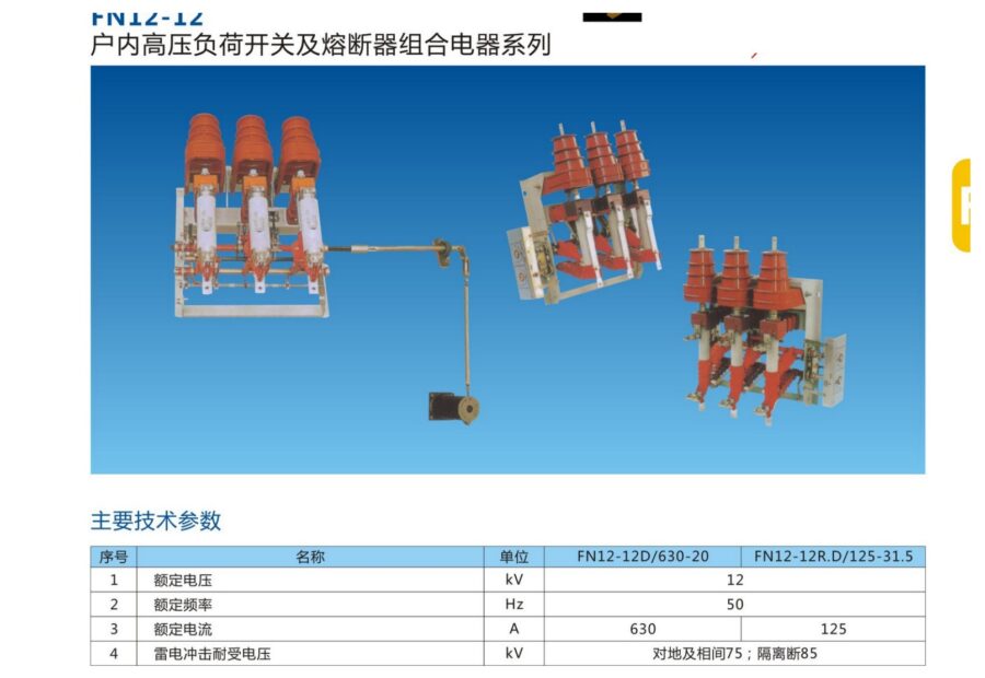 FN12-12 Indoor Load-Break Switch and Fuse Combination