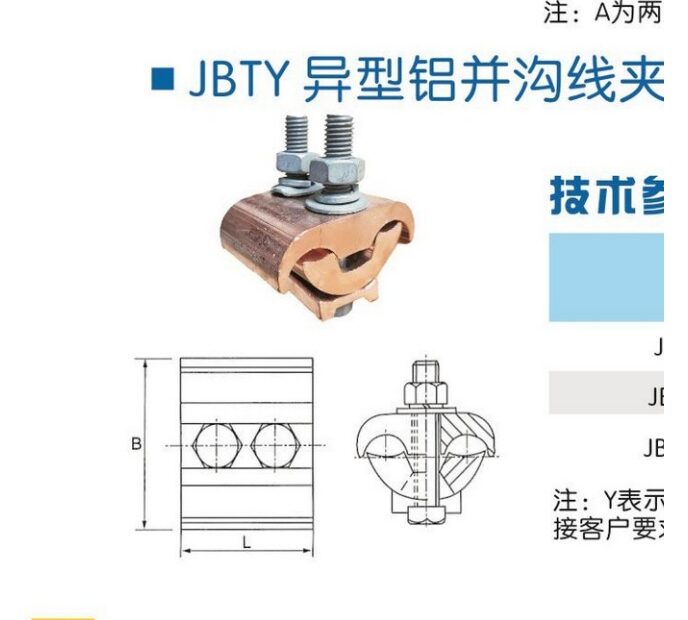 JBTY Special Aluminium Parallel Groove Clamps