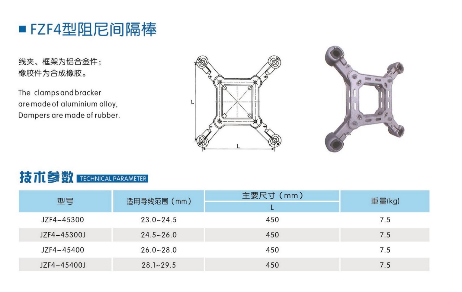 Four-Bundle Spacer Dampers