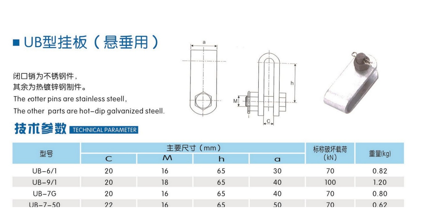 UB & UBX Suspension Clevis Plates
