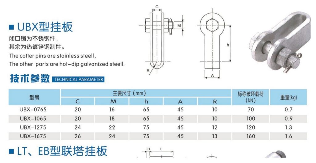 UB & UBX Suspension Clevis Plates - product image 2