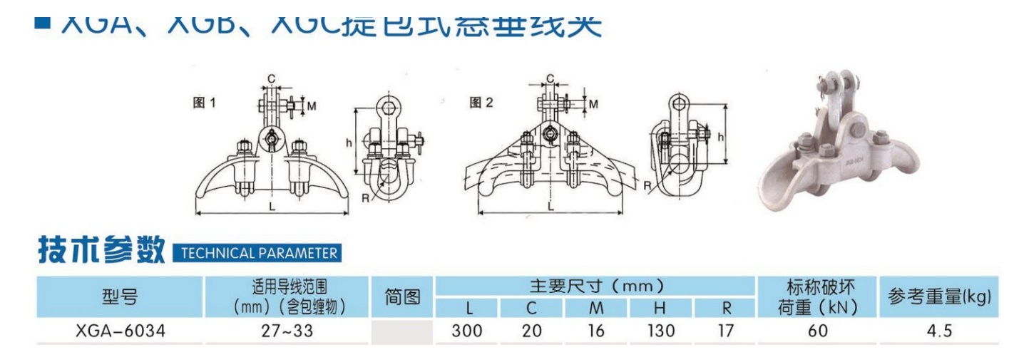 XGA, XGB & XGC Suspension Clamps